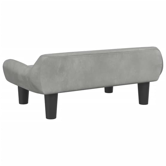 Barnsoffa Ljusgrå 70X40X24 Cm Sammet