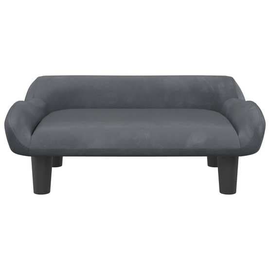 Barnsoffa Mörkgrå 70X40X24 Cm Sammet