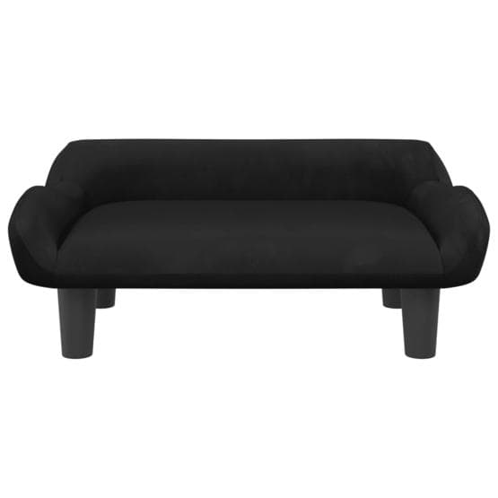 Barnsoffa Svart 70X40X24 Cm Sammet