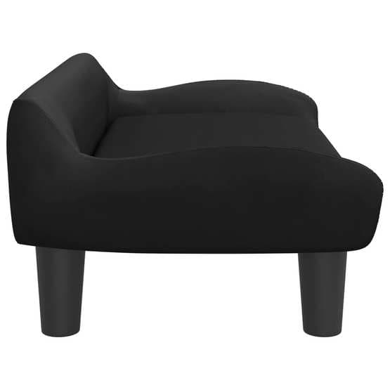 Barnsoffa Svart 70X40X24 Cm Sammet