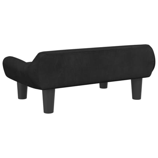 Barnsoffa Svart 70X40X24 Cm Sammet
