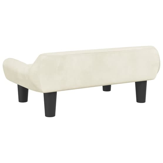 Barnsoffa Gräddvit 70X40X24 Cm Sammet