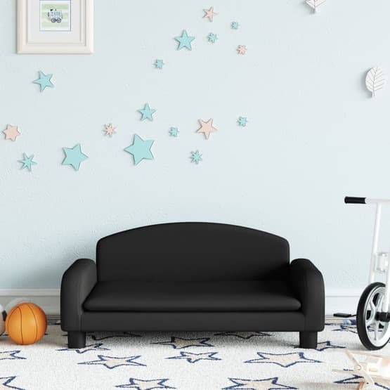 Barnsoffa Svart 70X45X30 Cm Tyg