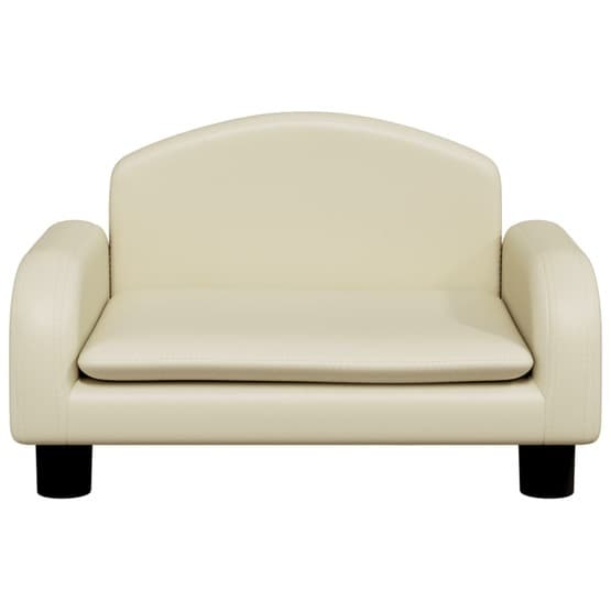 Barnsoffa Gräddvit 50X40X30 Cm Konstläder