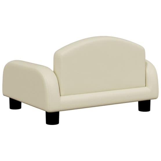 Barnsoffa Gräddvit 50X40X30 Cm Konstläder