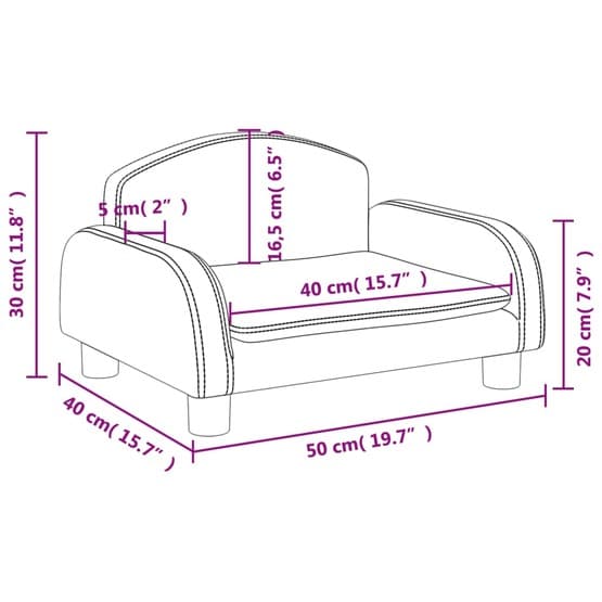 Barnsoffa Gräddvit 50X40X30 Cm Konstläder
