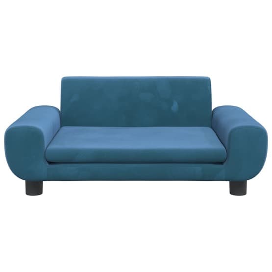 Barnsoffa Blå 70X45X33 Cm Sammet