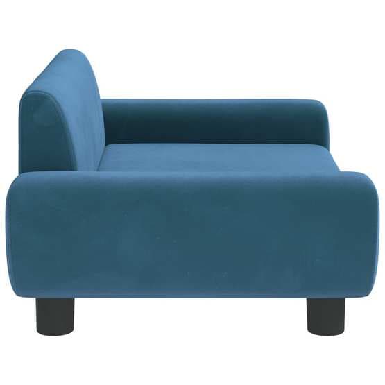 Barnsoffa Blå 70X45X33 Cm Sammet