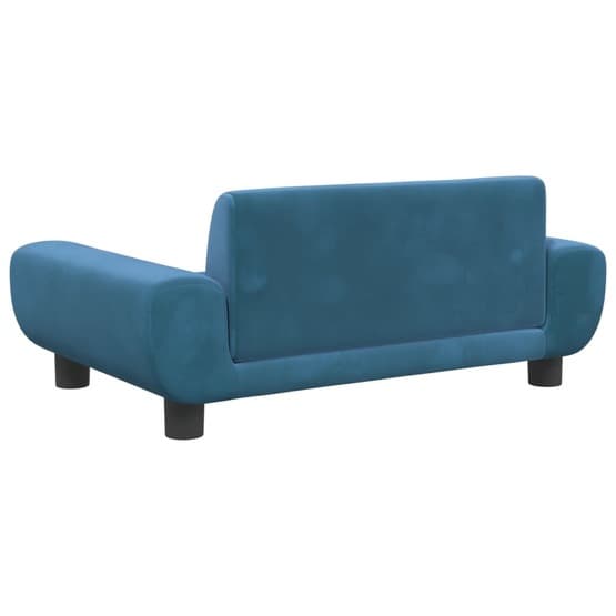 Barnsoffa Blå 70X45X33 Cm Sammet