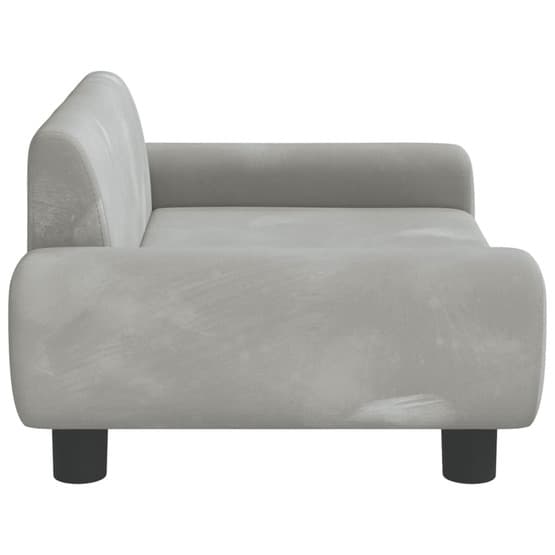 Barnsoffa Ljusgrå 70X45X33 Cm Sammet