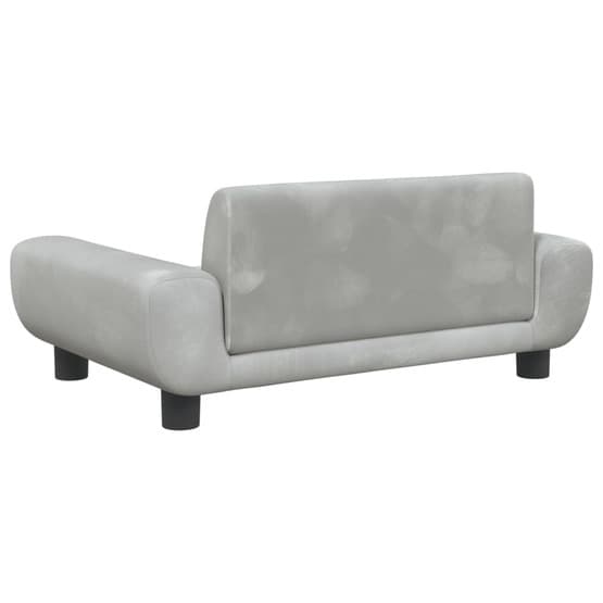 Barnsoffa Ljusgrå 70X45X33 Cm Sammet