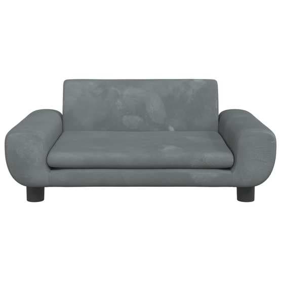 Barnsoffa Mörkgrå 70X45X33 Cm Sammet