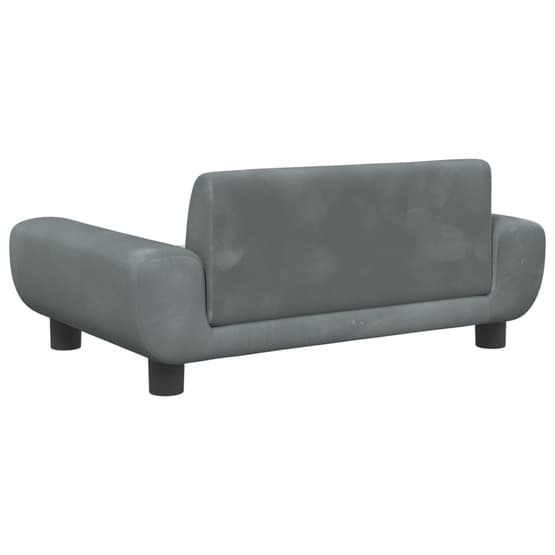 Barnsoffa Mörkgrå 70X45X33 Cm Sammet