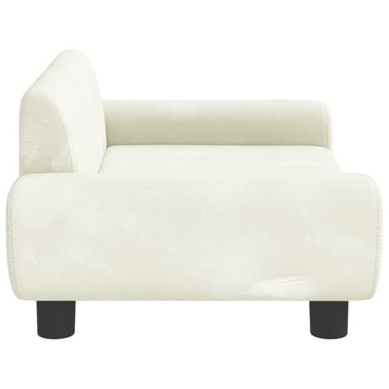 Barnsoffa Gräddvit 70X45X33 Cm Sammet