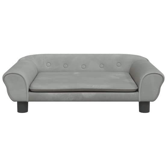 Barnsoffa Ljusgrå 70X45X26 Cm Sammet