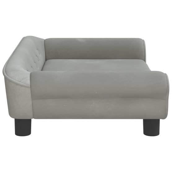Barnsoffa Ljusgrå 70X45X26 Cm Sammet
