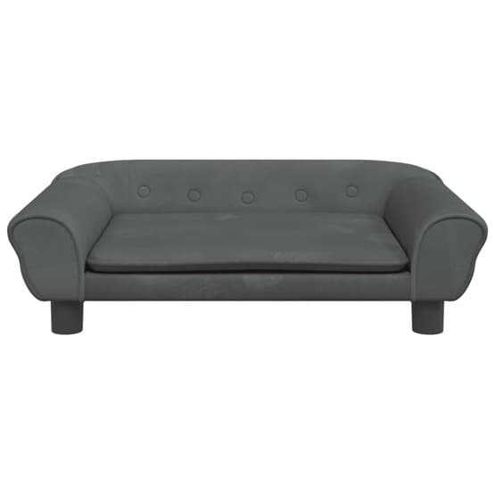 Barnsoffa Mörkgrå 70X45X26 Cm Sammet