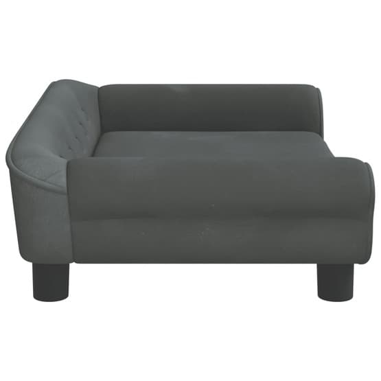 Barnsoffa Mörkgrå 70X45X26 Cm Sammet