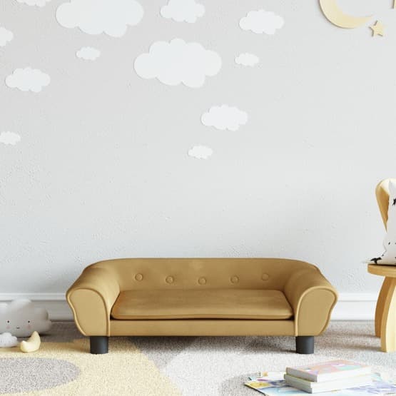 Barnsoffa Brun 70X45X26 Cm Sammet