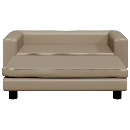 Barnsoffa Med Fotpall Cappuccino 100X50X30 Cm Konstläder
