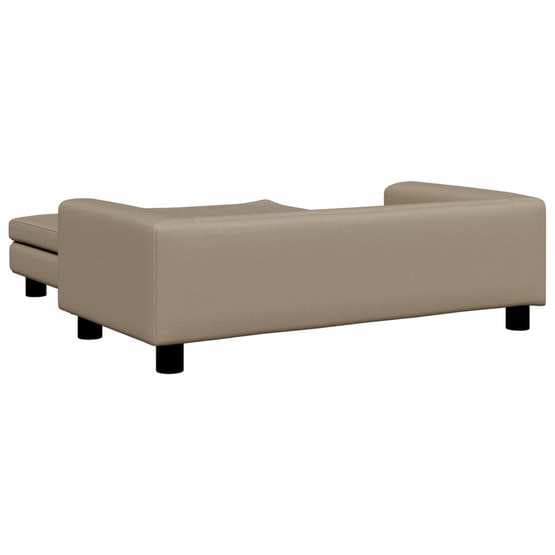Barnsoffa Med Fotpall Cappuccino 100X50X30 Cm Konstläder