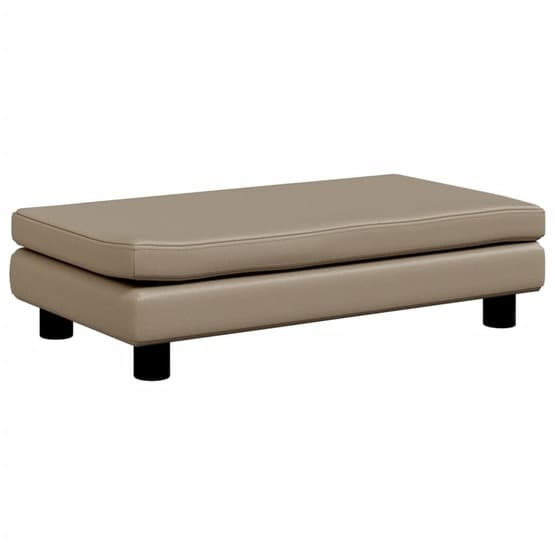 Barnsoffa Med Fotpall Cappuccino 100X50X30 Cm Konstläder