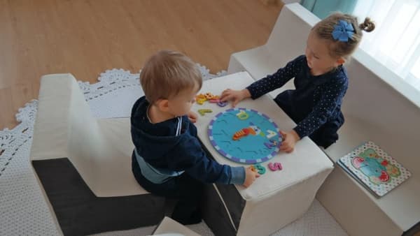 Børnesofa møbel skum rød