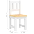 Pikkukuva 9 / 10: vidaXL 3-osainen Lasten pöytä ja tuolisarja valkoinen ja beige MDF -  Lastenhuoneen kalusteet