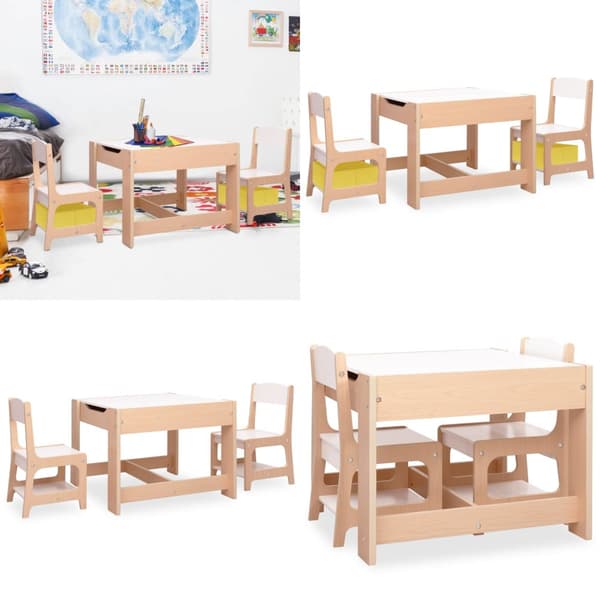 Børnebord med 2 stole MDF - Bord Og Stol - Borde Og Stole - Home & Living