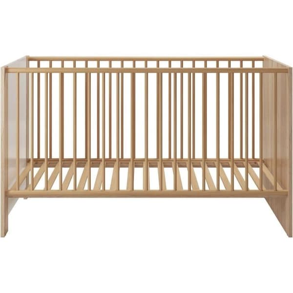 PIA trio babyrum - 70x140 cm säng + 2-dörrars skötbord + 2-dörrars garderob - Sonoma ek och matt vit dekor - TRENDTEAM