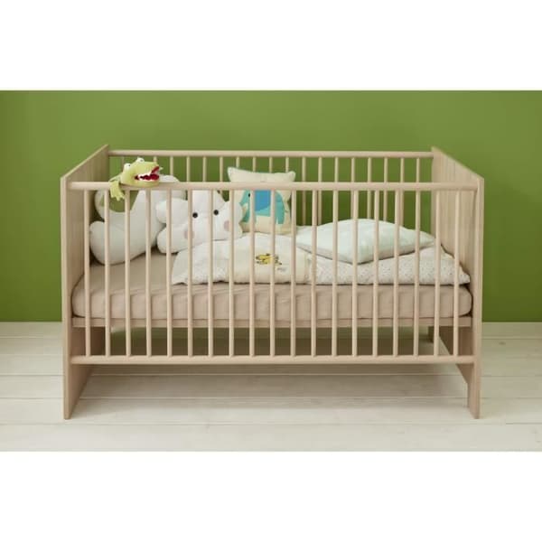 Duo babyrum: Säng 70 x 140 cm + OLIVIA byta kista - Ek - TREND TEAM