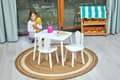 Miniatyrbild 6 av 6: Barnbord och stol i trä - Montessori aktivitetsbord med kaninstol - Nordic design EN71 certifierat barnmöbler