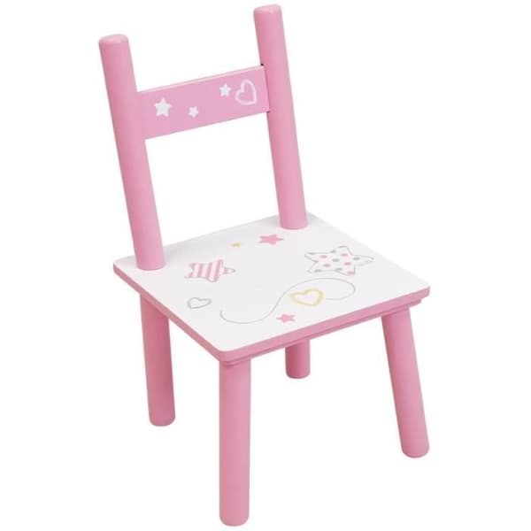 FUN HOUSE - Enhörningsbord h 41,5 cm x b 61 cm x d 42 cm med stol h 49,5 cm x b 31 cm x d 31,5 cm för barn