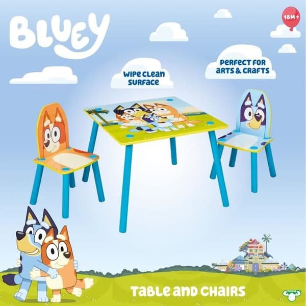 Ensemble bord och 2 stolar för barn BLUEY