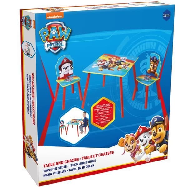 LA PAT PATROILLE Barnbord och 2 stolar set