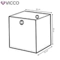 Miniatyrbild 2 av 4: VICCO set med 2 hopfällbara lådor 30x30 cm hopfällbara låda för barn förvaringslåda korghylla 4251421933415