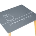 Miniatyrbild 3 av 6: ROBA Bordsset + 2 barnstolar - miffy® - Kaninmönster - Lek- och lärbord - Grå / Vit