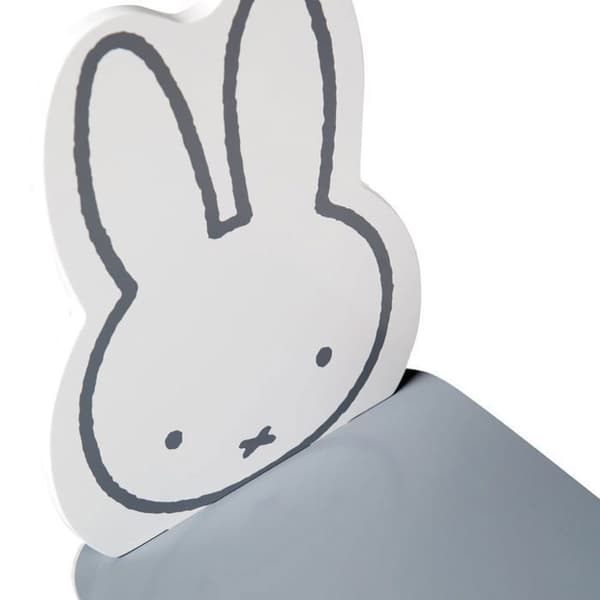 ROBA Bordsset + 2 barnstolar - miffy® - Kaninmönster - Lek- och lärbord - Grå / Vit