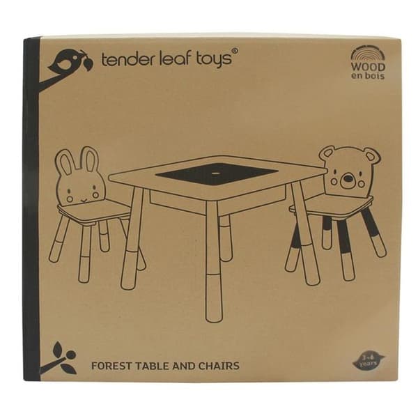 Tender Leaf Toys - Skogsbord och stolar för barn - DAM