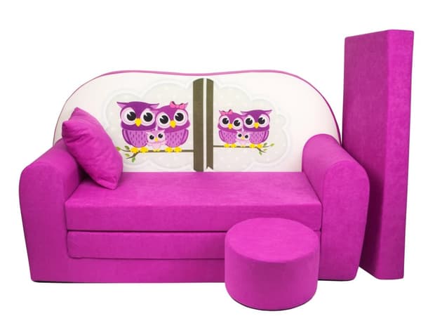 Säkert & Hållbart Barnrumsset - Rosa Uggle Design, 100% Bomull, Maskintvättbart