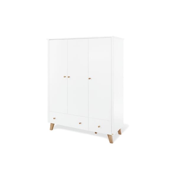 Rootz Nursery Set - Babymöbler - Barnrumsset - Mångsidig design - Säng 147x82x175cm, Omklädningsenhet 100x78/56x101cm, Garderob 145x56x185cm