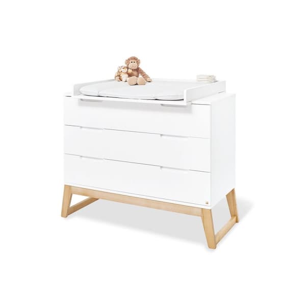 Rootz Nursery 'Bridge' Sæt - Babymøbler - Spædbørnssæt - Finish af høj kvalitet - Tremmeseng 150x76x94cm, Pusleenhed 120x77x101cm, Garderobe 156x52x18