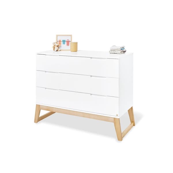 Rootz Nursery 'Bridge' Sæt - Babymøbler - Spædbørnssæt - Finish af høj kvalitet - Tremmeseng 150x76x94cm, Pusleenhed 120x77x101cm, Garderobe 156x52x18