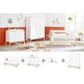 Miniatyrbillede 1 af 9: Rootz Nursery 'Bridge' Sæt - Babymøbler - Spædbørnssæt - Finish af høj kvalitet - Tremmeseng 150x76x94cm, Pusleenhed 120x77x101cm, Garderobe 156x52x18