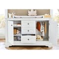 Miniatyrbillede 5 af 11: Rootz Emilia 3-delt børneværelsessæt - Babymøbler - Børneværelsessuite - Omdannes til juniorseng - Tremmeseng: 151x81x88cm, Garderobe: 166x58x208cm