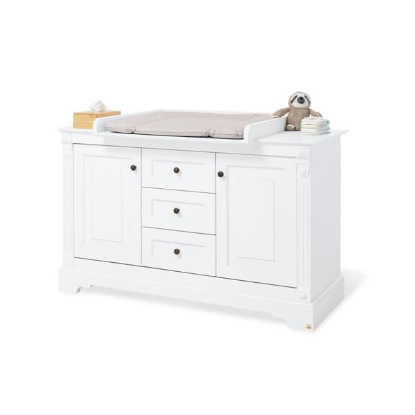 Rootz Emilia 3-delt børneværelsessæt - Babymøbler - Børneværelsessuite - Omdannes til juniorseng - Tremmeseng: 151x81x88cm, Garderobe: 166x58x208cm