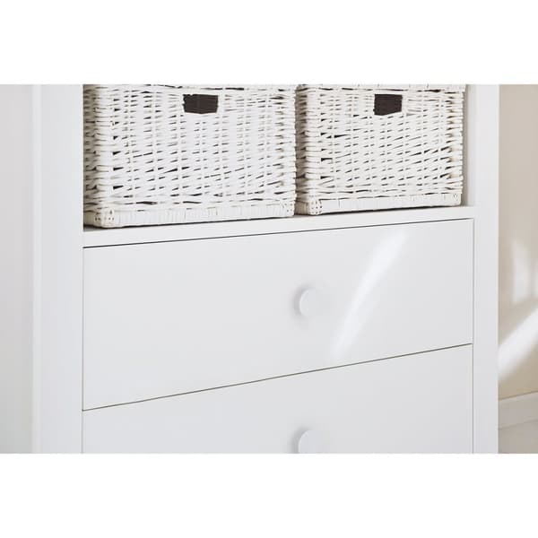 Rootz 'Florentina' Nursery Set - Baby Furniture - Kids Room Set - Convertible Cot Bed - White - Cot 146x76x87cm, Garderobe 140x57x180cm