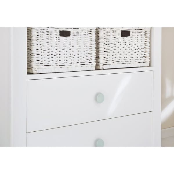 Rootz 'Florentina' Nursery Set - Baby Furniture - Kids Room Set - Convertible Cot Bed - White - Cot 146x76x87cm, Garderobe 140x57x180cm