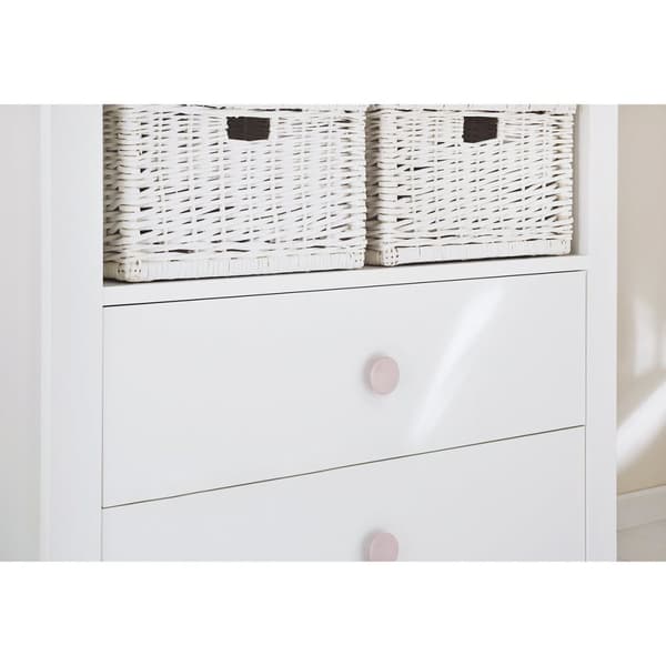 Rootz 'Florentina' Nursery Set - Baby Furniture - Kids Room Set - Convertible Cot Bed - White - Cot 146x76x87cm, Garderobe 140x57x180cm