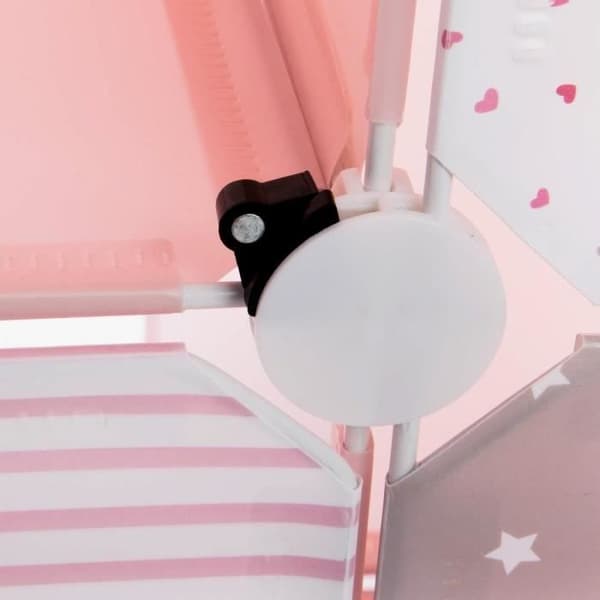 Förvaring slottsrosa för barn - ATMOSPHERA FOR KIDS - L. 94,5 x b. 109 x H. 32 cm - 10 förvaringslådor